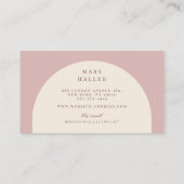 Sage Blush Pink Arch Business Card Visitenkarte (Rückseite)