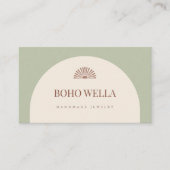 Sage Blush Pink Arch Business Card Visitenkarte (Vorderseite)