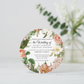 Sage Blush Vintage Botanische Blumenhochzeit in El Einladung (Stehend Vorderseite)