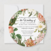 Sage Blush Vintage Botanische Blumenhochzeit in El Einladung (Vorderseite)