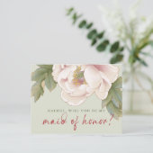 Sage & Blush werden Sie mein Vorschlag für eine Tr Postkarte (Stehend Vorderseite)