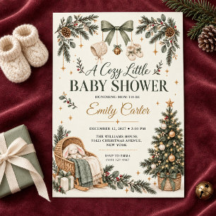 Sage-Bogen-Weihnachts-Baby-Shower Einladung