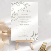 Sage Boho Blume Boho Wedding Menu Menükarte