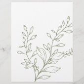 Sage Boho Blume Brautparty Bingo Game (Rückseite)