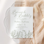 Sage Boho Blume Brunch Bridal Dusche Einladung