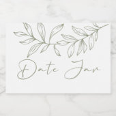 Sage Boho Blume Date Night Jar Lebensmitteletikett (Einzelnes Label)