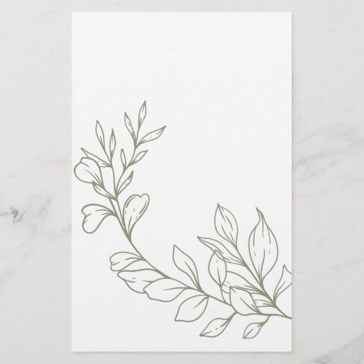 Sage Boho Blume Game, die Braut am besten kennt Flyer (Hinten)