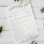 Sage Boho Blume Game würde sagen Flyer