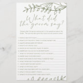 Sage Boho Blume Game würde sagen Flyer (Vorne)