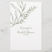 Sage Boho Blume Game würde sagen Flyer (Hinten)