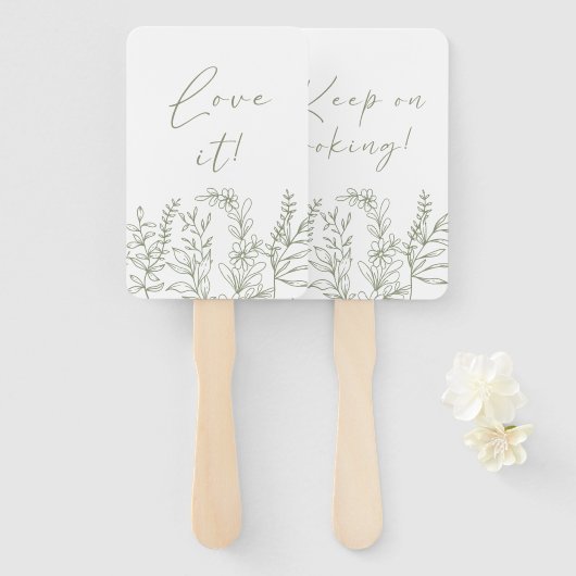 Sage Boho Blume sagt Ja zum Kleid Fächer (Vorne und Hinten)