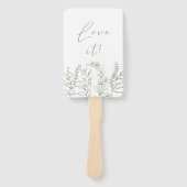 Sage Boho Blume sagt Ja zum Kleid Fächer (Vorderseite)