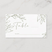 Sage Boho Blume Simple Wedding Escort Card Platzkarte (Vorderseite)