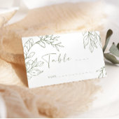 Sage Boho Blume Simple Wedding Escort Card Platzkarte