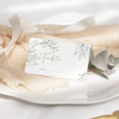 Sage Boho Blume Simple Wedding Platzkarte