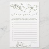 Sage Boho Blume spielen, wo wir waren Flyer (Vorne)