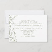 Sage Boho Blume Wedding Just Married (Rückseite)