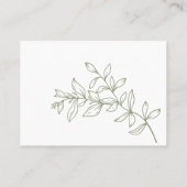 Sage Boho Blume Wedding Reservierte Platzkarte (Rückseite)