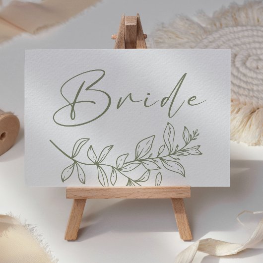 Sage Boho Blume Wedding Reservierte Platzkarte