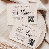 Sage Boho Capture the Liebe Wedding QR Code Card,