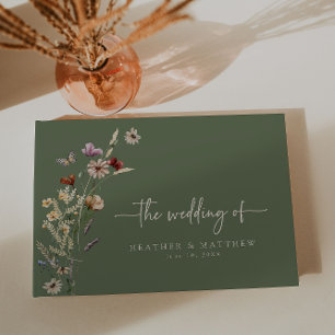 Sage Boho Floral Wedding Gästebuch