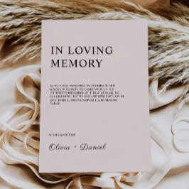 Sage Boho Hochzeit in Love Memory Sign, Einladung