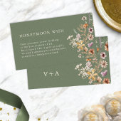 Sage Boho Honeymoon Wish Enclosure Card Begleitkarte