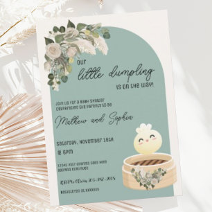 Sage Boho Little Dumpling Babyparty-Einladung Einladung