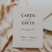 Sage Boho Wedding Cards and Gifts Sign, Einladung