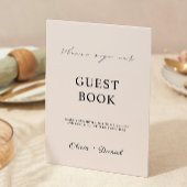 Sage Boho Wedding Gästebuchsignvorlage Einladung