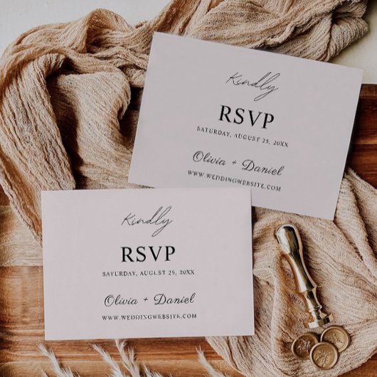 Sage Boho Wedding RSVP Card Vorlage