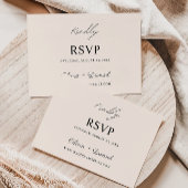 Sage Boho Wedding RSVP Card Vorlage