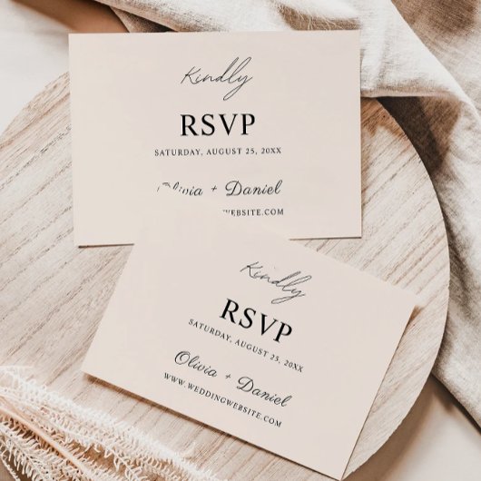 Sage Boho Wedding RSVP Card Vorlage