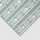 Sage Bone Inlay Floral Border Decoupage Paper Seidenpapier (Detail)