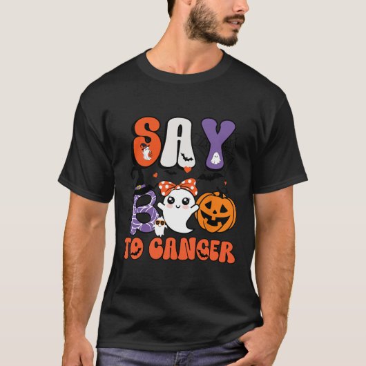 Sage Boo to Cancer Breast Cancer Awareness Ghost T-Shirt (Vorderseite)