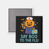 Sage Boo zu einem grippeähnlichen Halloween-Impfkü Magnet (Vorderseite/Rückseite)
