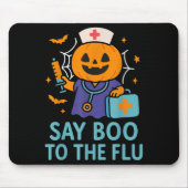 Sage Boo zu einem grippeähnlichen Halloween-Impfkü Mousepad (Vorne)