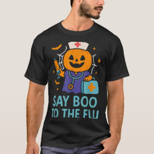 Sage Boo zu einem grippeähnlichen Halloween-Impfkü T-Shirt