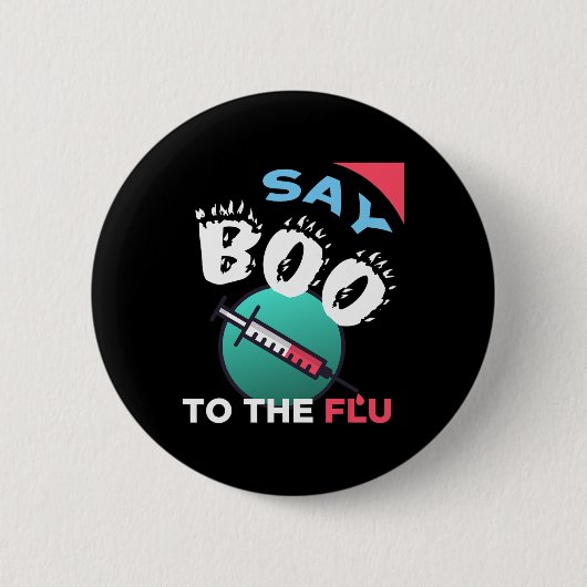 Sage Boo zur Grippe - Halloween Button (Vorderseite)