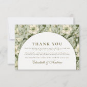 Sage Botanical Arch Elegant Wedding Dankeskarte (Vorderseite)