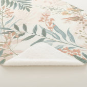 Sage Botanical Blush Leaf Watercolor Pattern Sherpadecke (3/4)