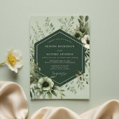 Sage Botanical Lush Wedding Einladung