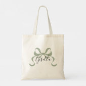 Sage Bow Brautjungfern-Tasche Tragetasche (Rückseite)