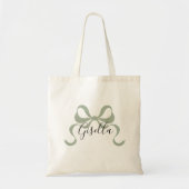 Sage Bow BridesMaid Tote Bag Tragetasche (Vorne)