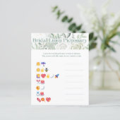 Sage Brautparty Game - Emoji Pictionary (Stehend Vorderseite)