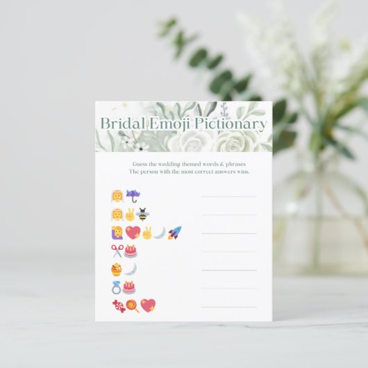 Sage Brautparty Game - Emoji Pictionary (Stehend Vorderseite)
