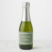 Sage Bridesmaid Bubbly Mini Parco Tassino Labrador Schaumweinetikett (Vorderseite)