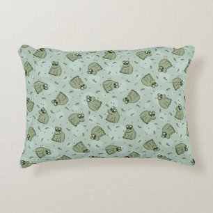Sage Bubble Frogs - laurel Green Children pattern. Dekokissen
