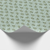 Sage Bubble Frogs - laurel Green Children pattern. Geschenkpapier (Ecke)