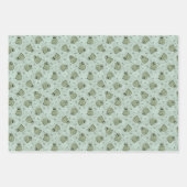 Sage Bubble Frogs - laurel Green Children pattern. Geschenkpapier Set (Vorderseite 2)